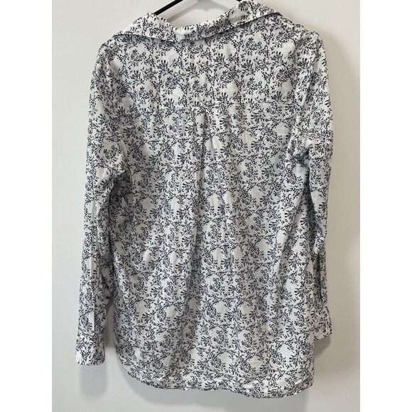 Grayson Frank & Eileen The Hero Floral Cotton Button Up Shirt Blue 2 Small Flaw - Picture 4 of 10